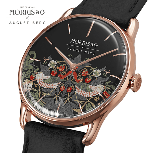 August Berg New Simply Strawberry Thief | Madder Rouge Italian Leather