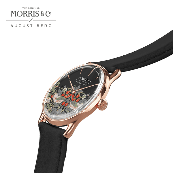 August Berg New Simply Strawberry Thief | Madder Rouge Italian Leather