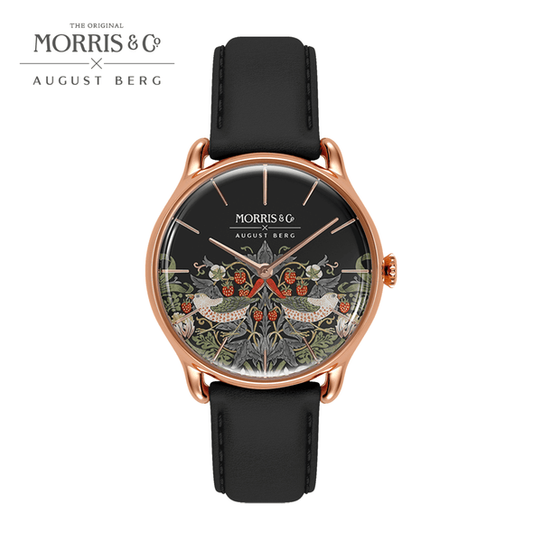 august berg New Simply Strawberry Thief | Madder Rouge Italian Leather