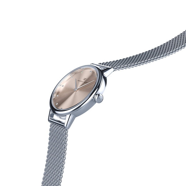 August Berg Petite Strawberry Thief Silver Fennel Perlon Strap Watch