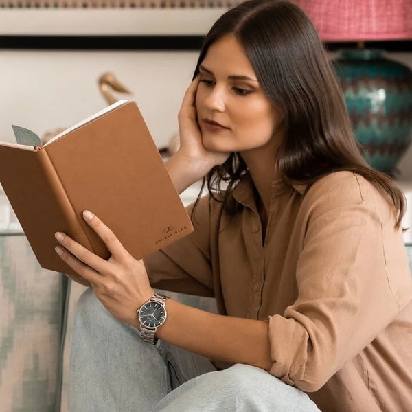 August Berg Serenity Link Deep Blue Silver Watch | August Berg