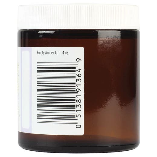 Aura Cacia Aura Cacia Amber Wide Mouth Jar With Writable Label 4 Oz