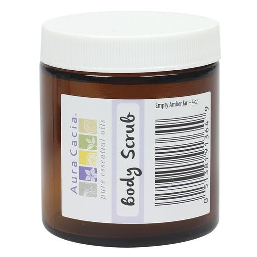 Aura Cacia Aura Cacia Amber Wide Mouth Jar With Writable Label 4 Oz