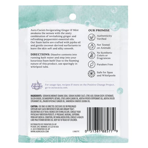 Aura Cacia Aura Cacia Ginger & Mint Foam Bath 2.5 Oz