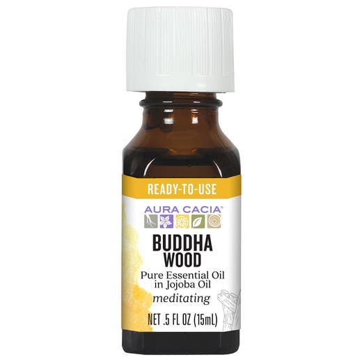 aura cacia Aura Cacia Buddha Wood Essential Oil in Jojoba Oil 0.5 fl. oz