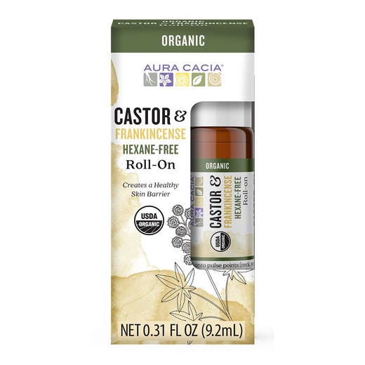 aura cacia Aura Cacia Castor Oil & Frankincense Roll-On 0.31 Fl. Oz