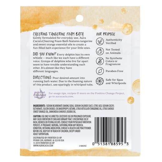 Aura Cacia Aura Cacia Cheering Tangerine & Sweet Orange Kids Foam Bath 2.5 Oz