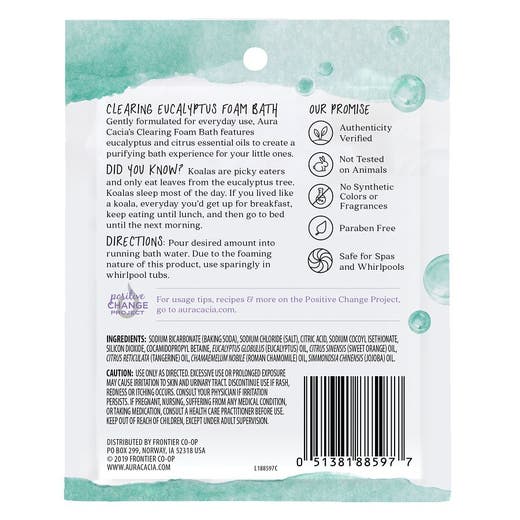 Aura Cacia Aura Cacia Clearing Eucalyptus Kids Foam Bath 2.5 Oz