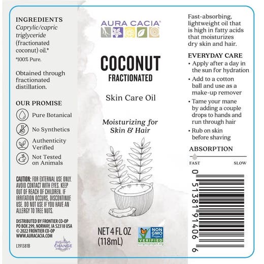 Aura Cacia Aura Cacia Fractionated Coconut Oil 4.0 Fl. Oz