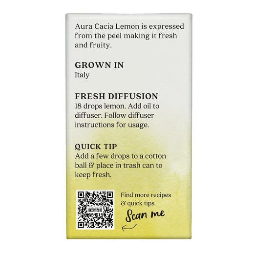Aura Cacia Aura Cacia Lemon Essential Oil Boxed 0.25 Fl. Oz