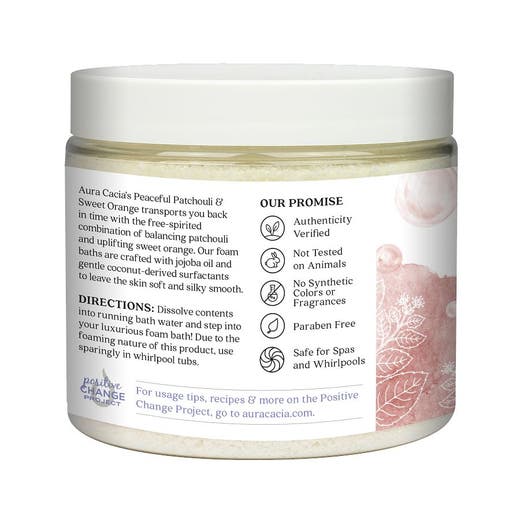 Aura Cacia Aura Cacia Patchouli & Sweet Orange Foam Bath 14 Oz