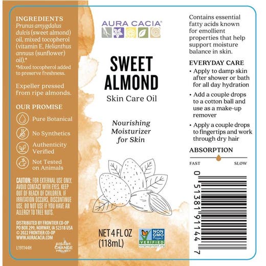 aura cacia Aura Cacia Sweet Almond Skin Care Oil 4 fl. oz aura cacia Aura Cacia Sweet Almond Skin Care Oil 4 fl. oz