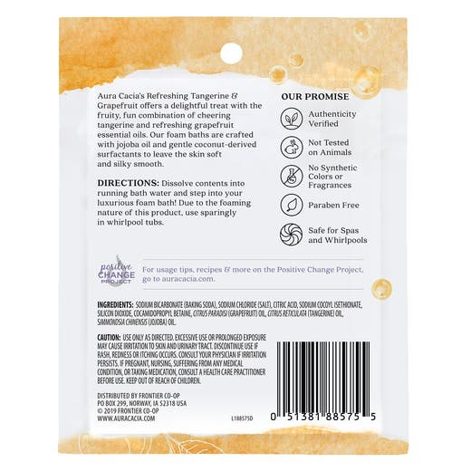 Aura Cacia Aura Cacia Tangerine & Grapefruit Foam Bath 2.5 Oz