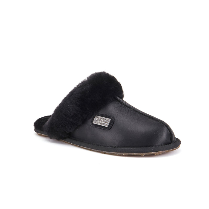 Australia Luxe CLOSED MULE SATIN BLACK