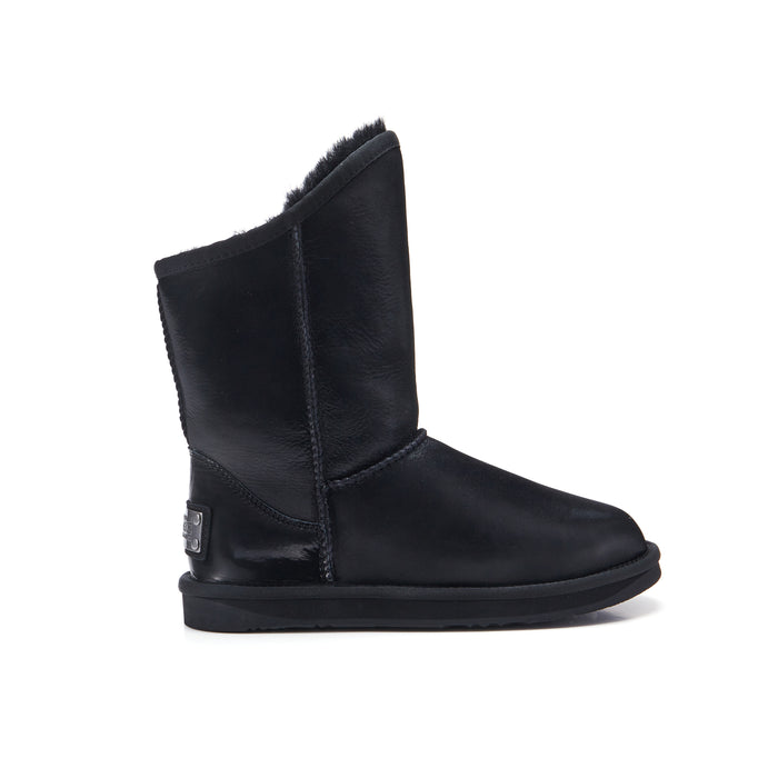 australia luxe COSY SHORT SATIN BLACK