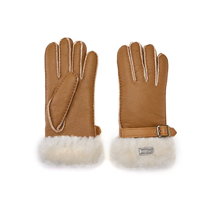 Australia Luxe CUFF GLOVES LEATHER CHESTNUT