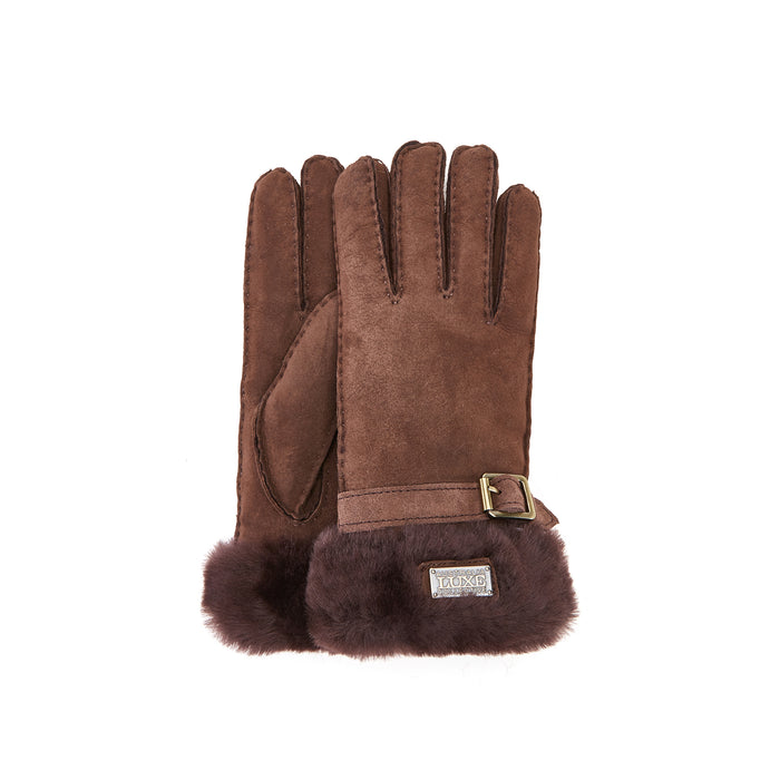 australia luxe CUFF GLOVES SUEDE BEVA