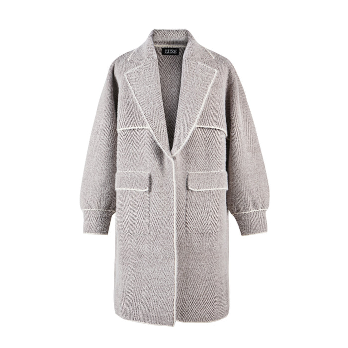 australia luxe FLOW KNITTED COAT BURNT