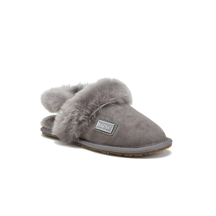 Australia Luxe KIDS SLINGBACK MULE GRAY (SHEARLING)