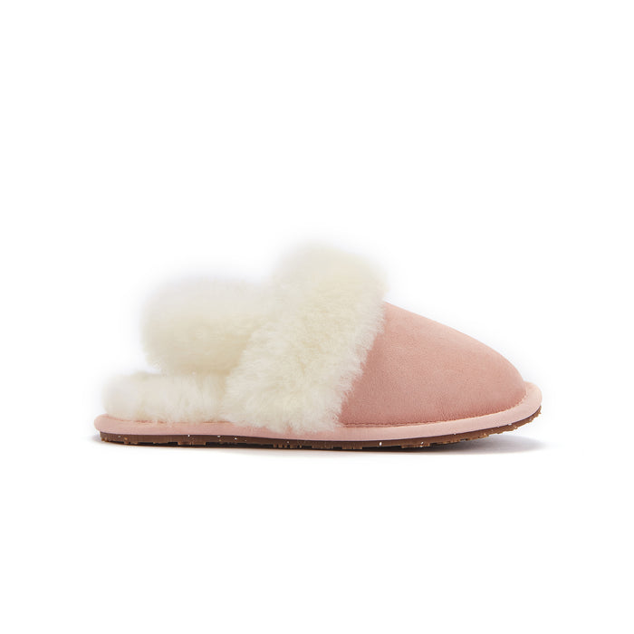 australia luxe KIDS SLINGBACK MULE ROSE (SHEARLING)