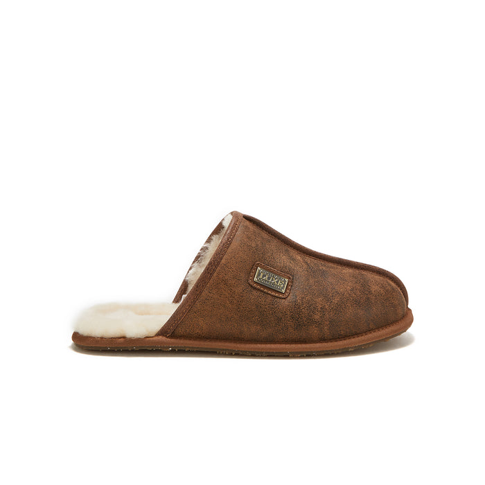 australia luxe MENS CLOSED MULE AVIATOR CHESTNUT