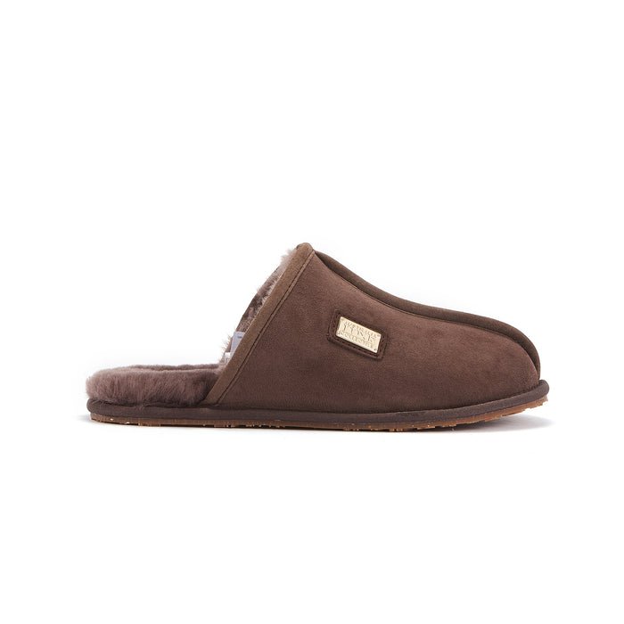australia luxe MENS CLOSED MULE BURNT