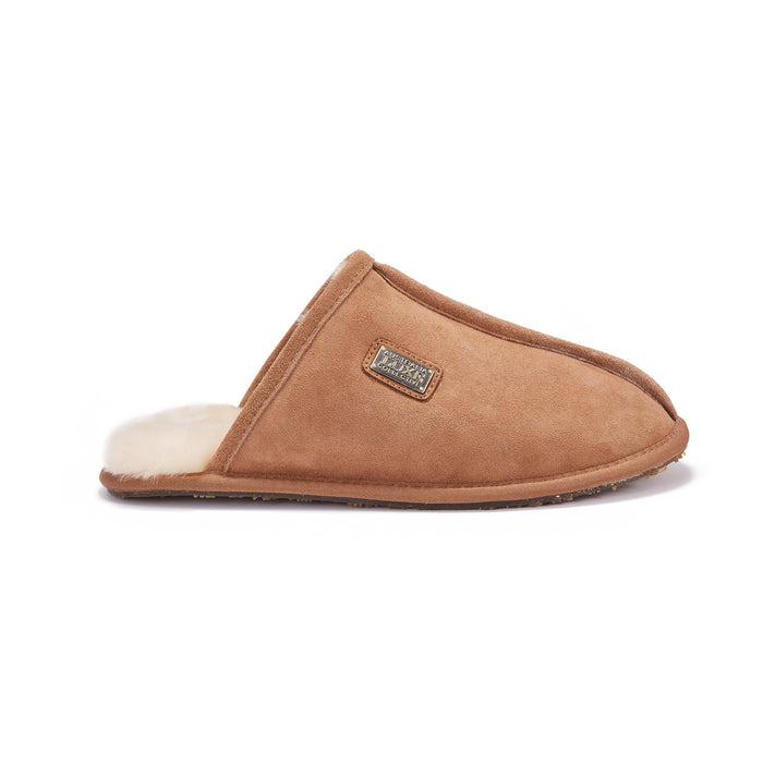 australia luxe MENS CLOSED MULE CHESTNUT