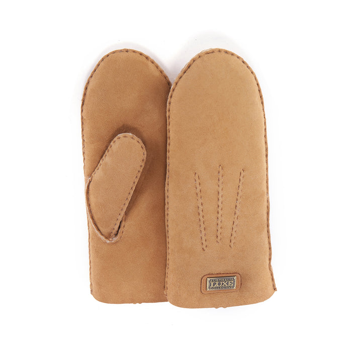 australia luxe MITTS SUEDE CHESTNUT