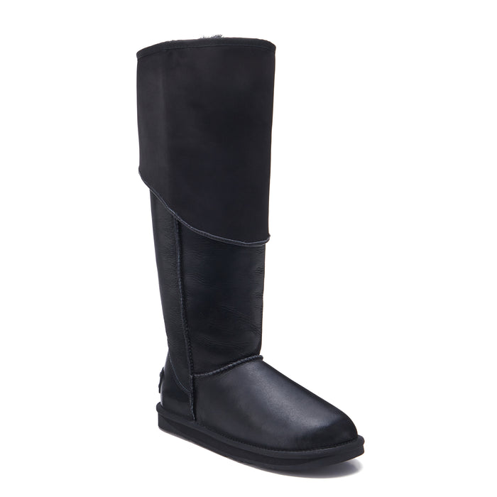Australia Luxe SLOUCH TALL SATIN BLACK