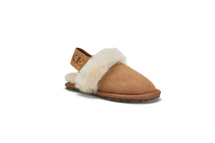 Australia Luxe KIDS SLINGBACK MULE CHESTNUT (ELASTIC)