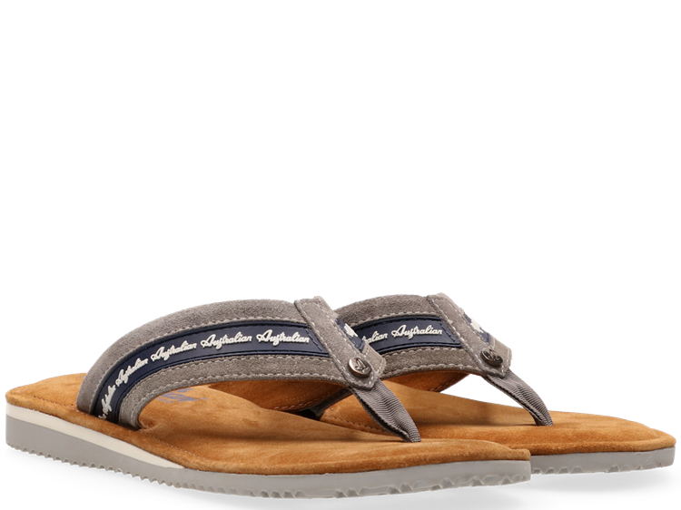 Australian Footware Azurro Flip Flops Grey