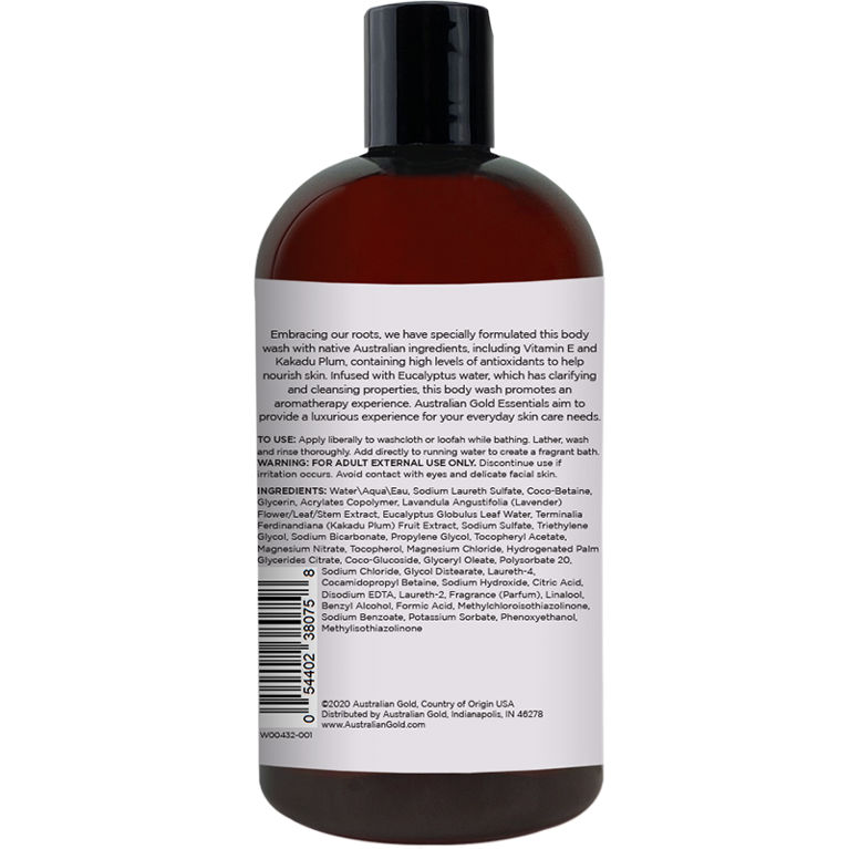 Australian Gold AG Essentials Body Wash Lavender Mint 15 Fl Oz