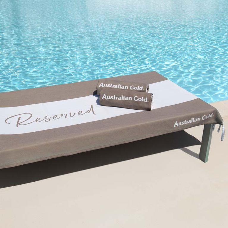 australian gold “Reserved” Beach Towel