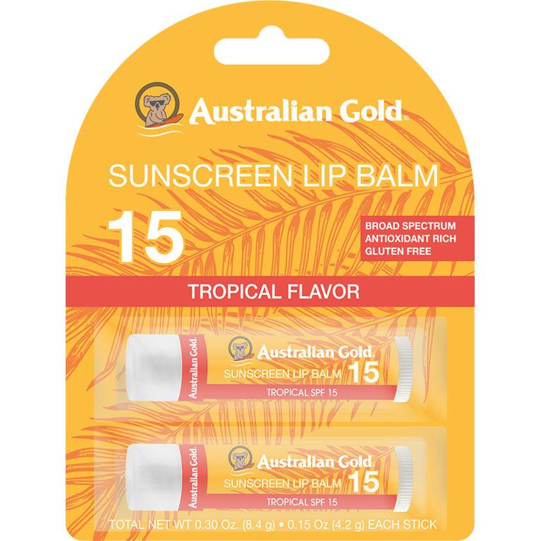 australian gold SPF 15 Lip Balm 2 Pack - Tropical