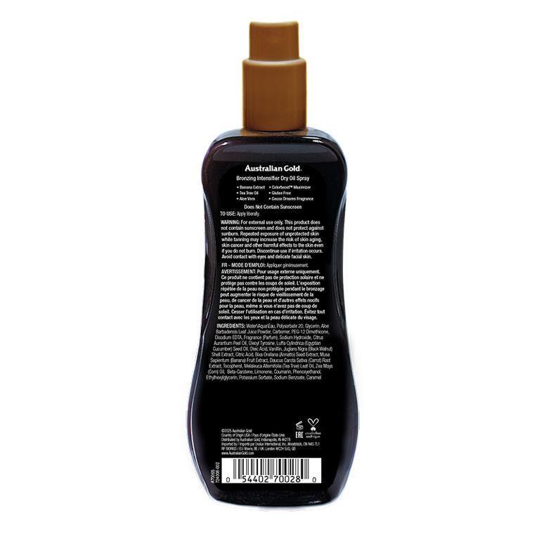 Australian Gold Bronzing Intensifier Dry Oil Spray 8 Fl Oz