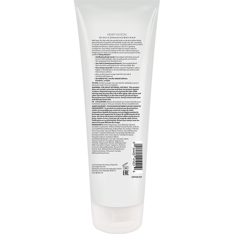 Australian Gold HN Sea Salt & Sandalwood Body Scrub 8 Fl Oz