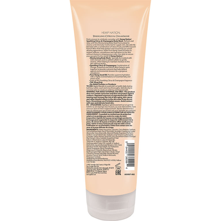 Australian Gold HN Sparkling Citrus & Champagne Body Wash 8 Fl Oz