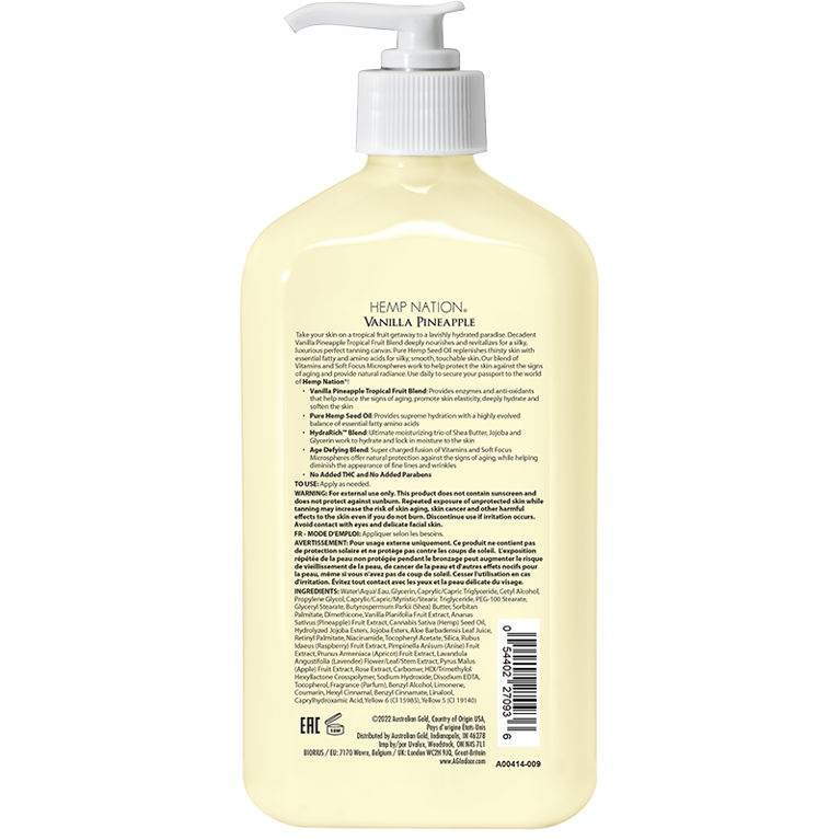 Australian Gold HN Vanilla Pineapple Tan Extender 18 Fl Oz