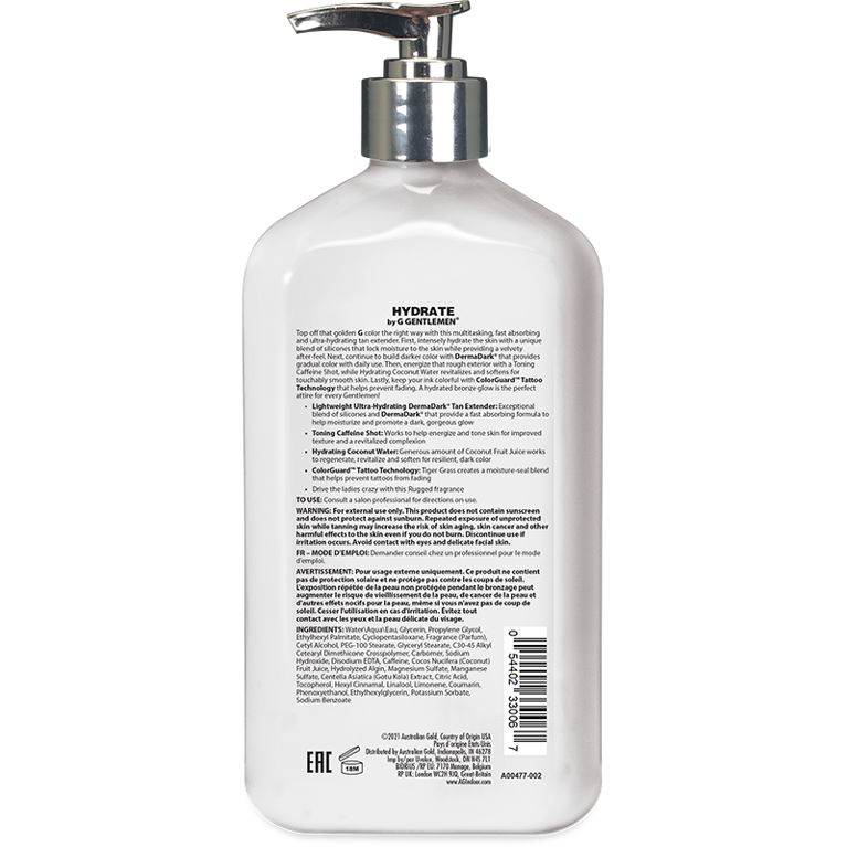 Australian Gold Hydrate By G Gentlemen Tan Extender 18 Fl Oz