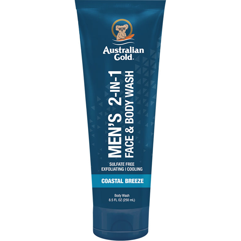 australian gold Men’s Coastal Breeze 2-in-1 Face & Body Wash 8.5 fl oz
