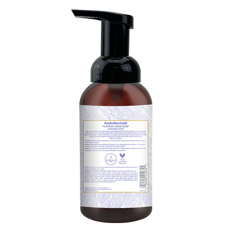Australian Gold Seaside Retreat Lavender Mint Foaming Hand Soap 7.5 Fl Oz