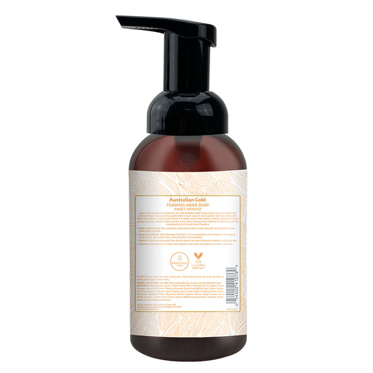 Australian Gold Seaside Retreat Sweet Apricot Foaming Hand Soap 7.5 Fl Oz