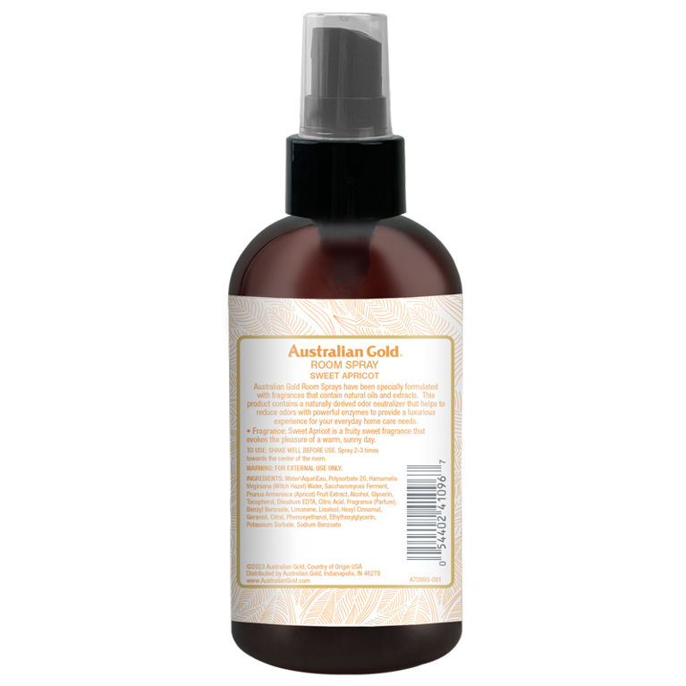 Australian Gold Seaside Retreat Sweet Apricot Room Spray 3.7 Fl Oz