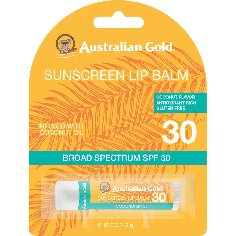 australian gold SPF 30 Lip Balm Blister- Coconut .15oz