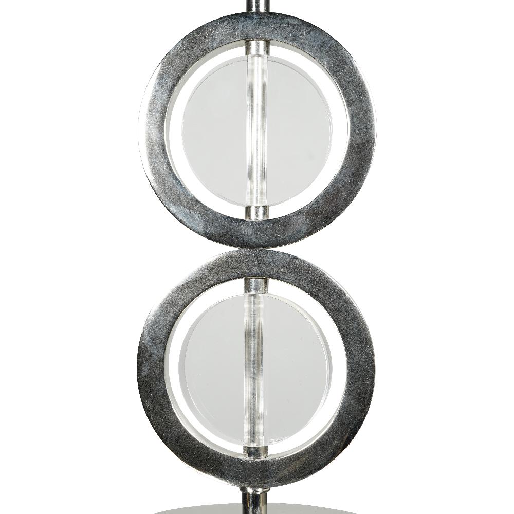 Authentic Models Art Deco Circle Lamp Double Silver