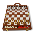 Authentic Models Chess & Backgammon In Case