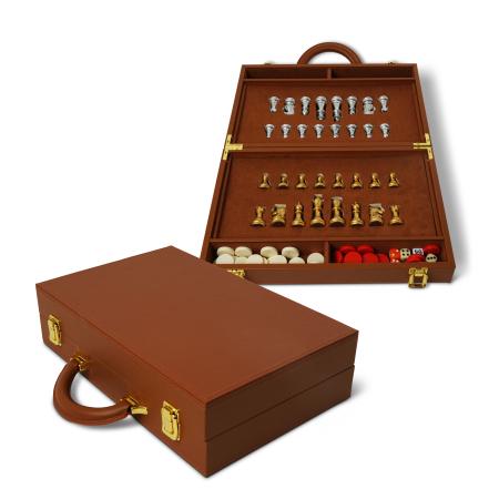 authentic models Chess & Backgammon in Case