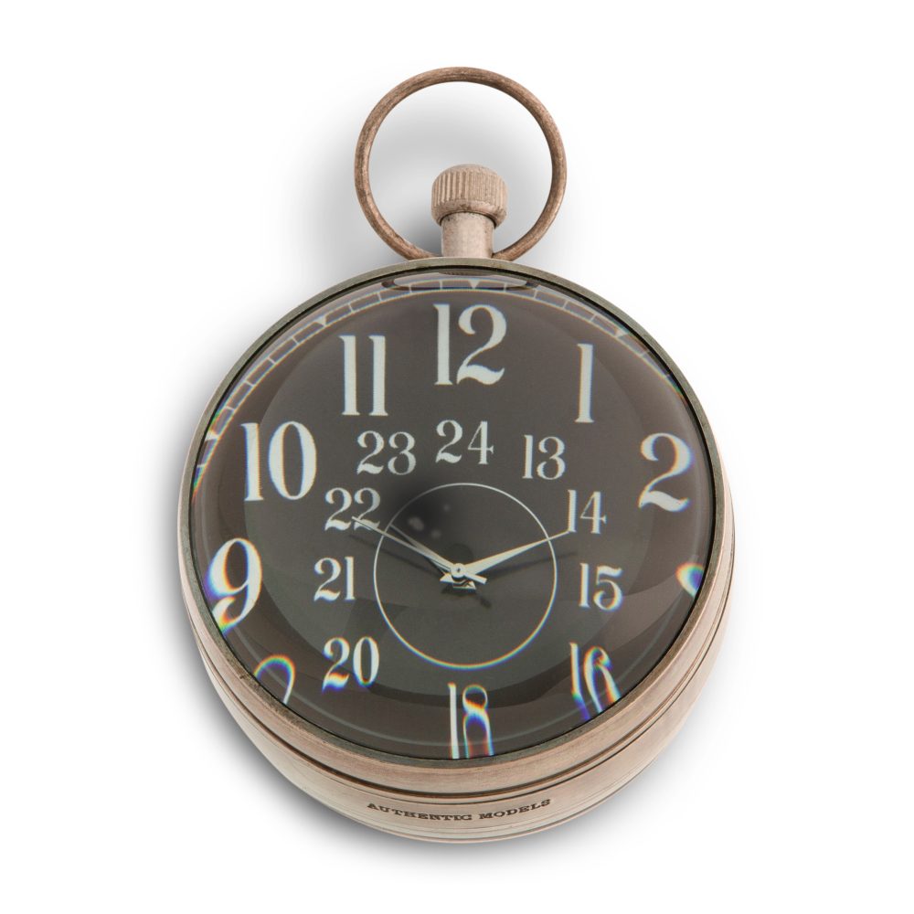 Authentic Models Eye Of Time Clock Silver