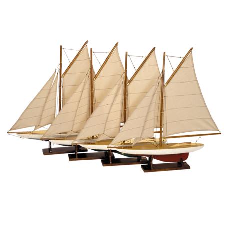 authentic models Mini Pond Yachts Set of 4