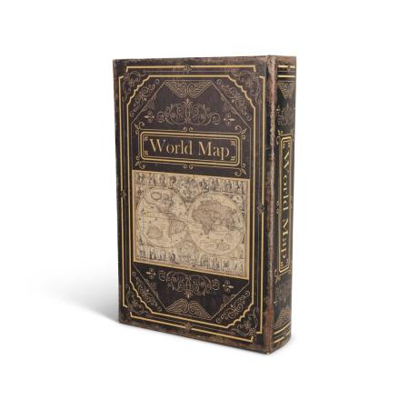 authentic models Safe Book World Map